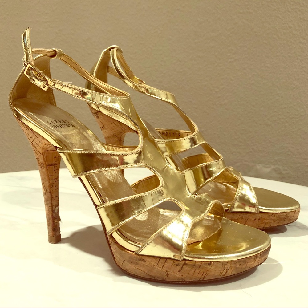 Stuart Weitzman Gold Heels